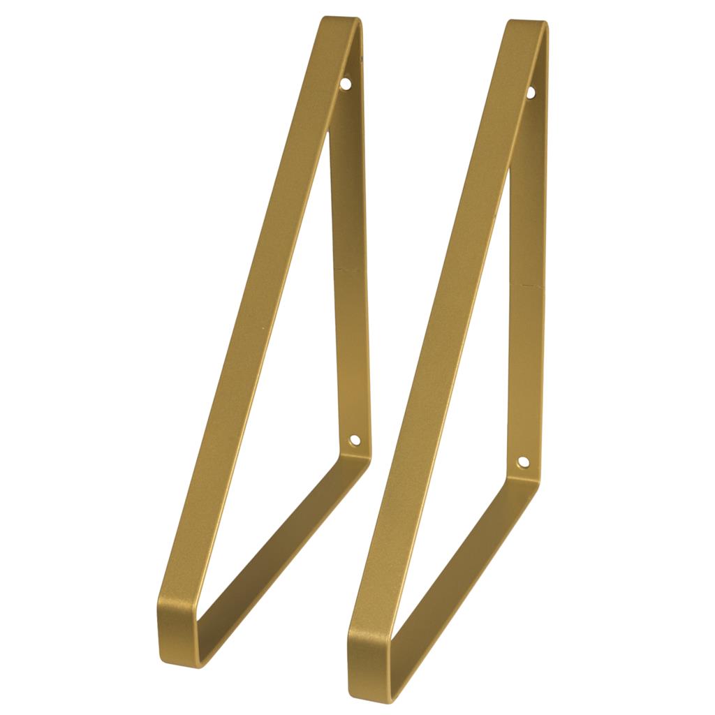 D LINE BRKTS FLAT S/2  BRASS 3MM 24X25,5CM X 3PRS