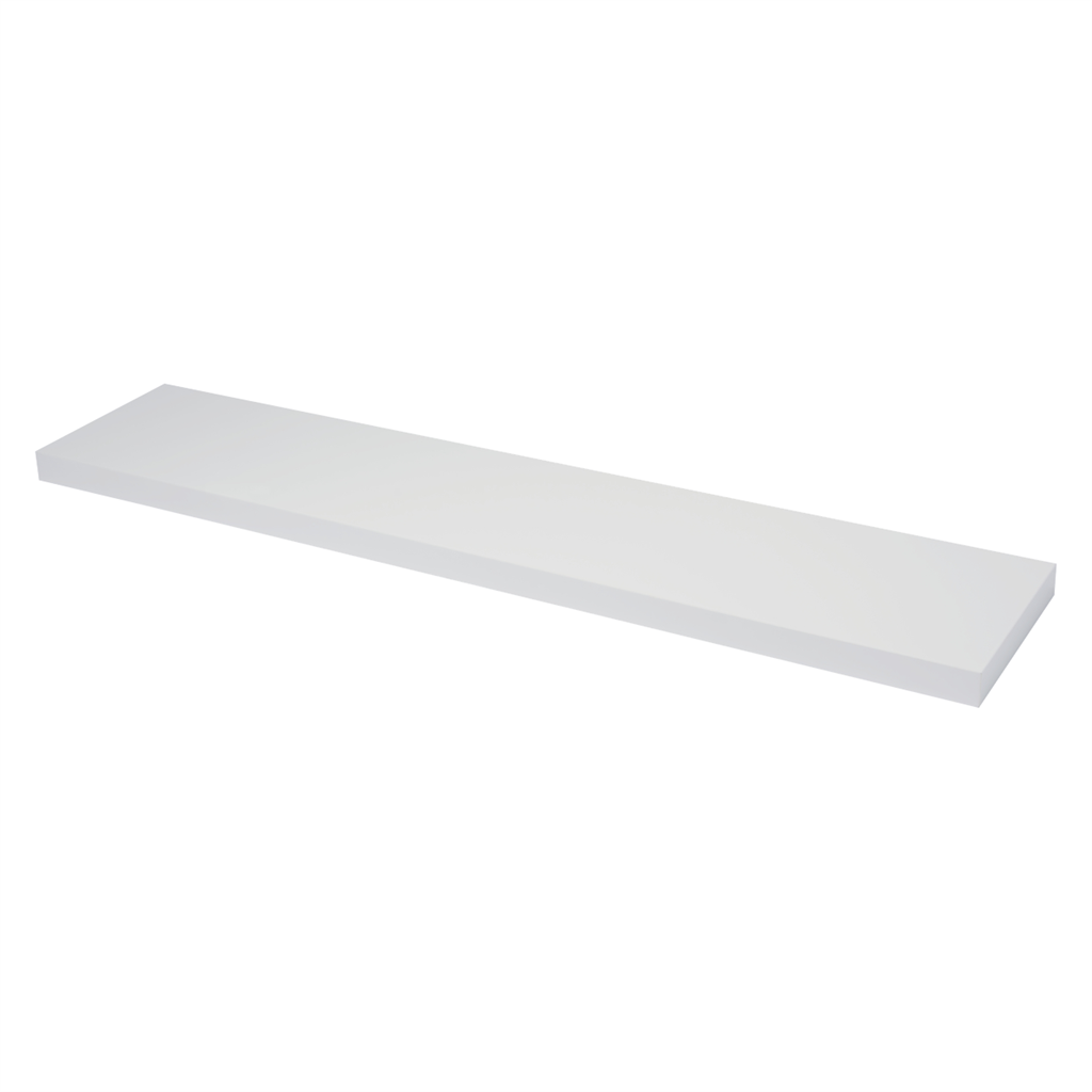 DURALINE FLOAT SHELF 80X23.5CM WHITE LAQ x 3pcs