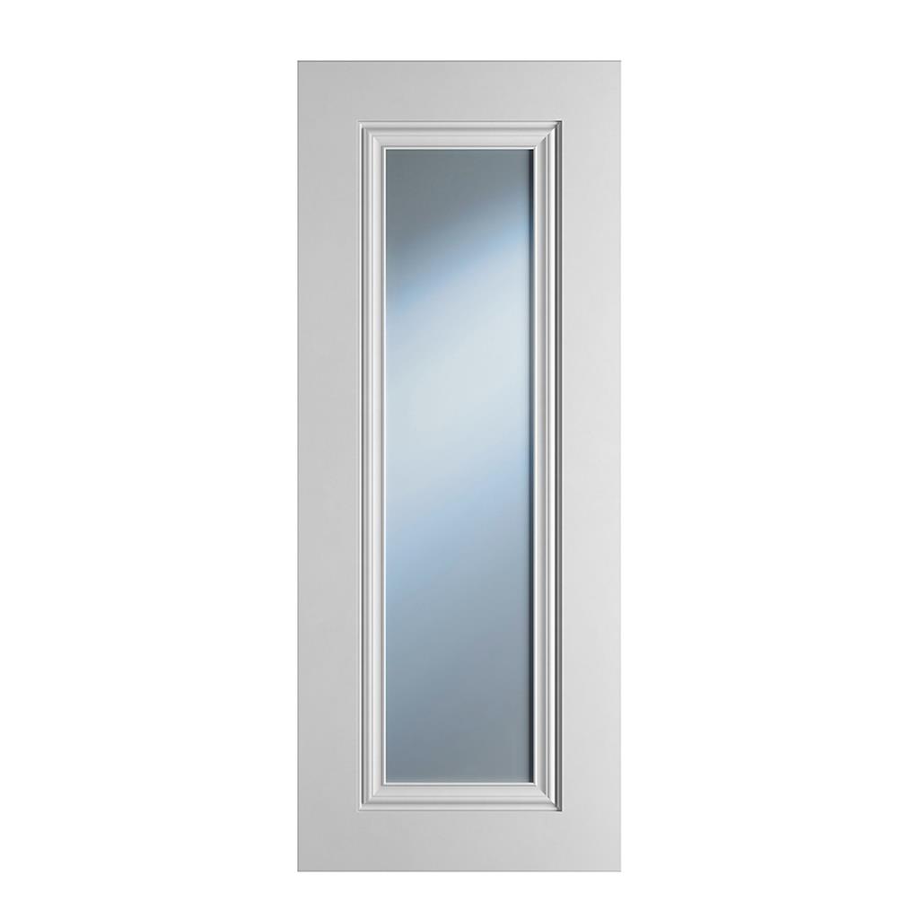 CHARLESTON 1P CLEAR GLASS WHITE PRIMED DOOR 80x32