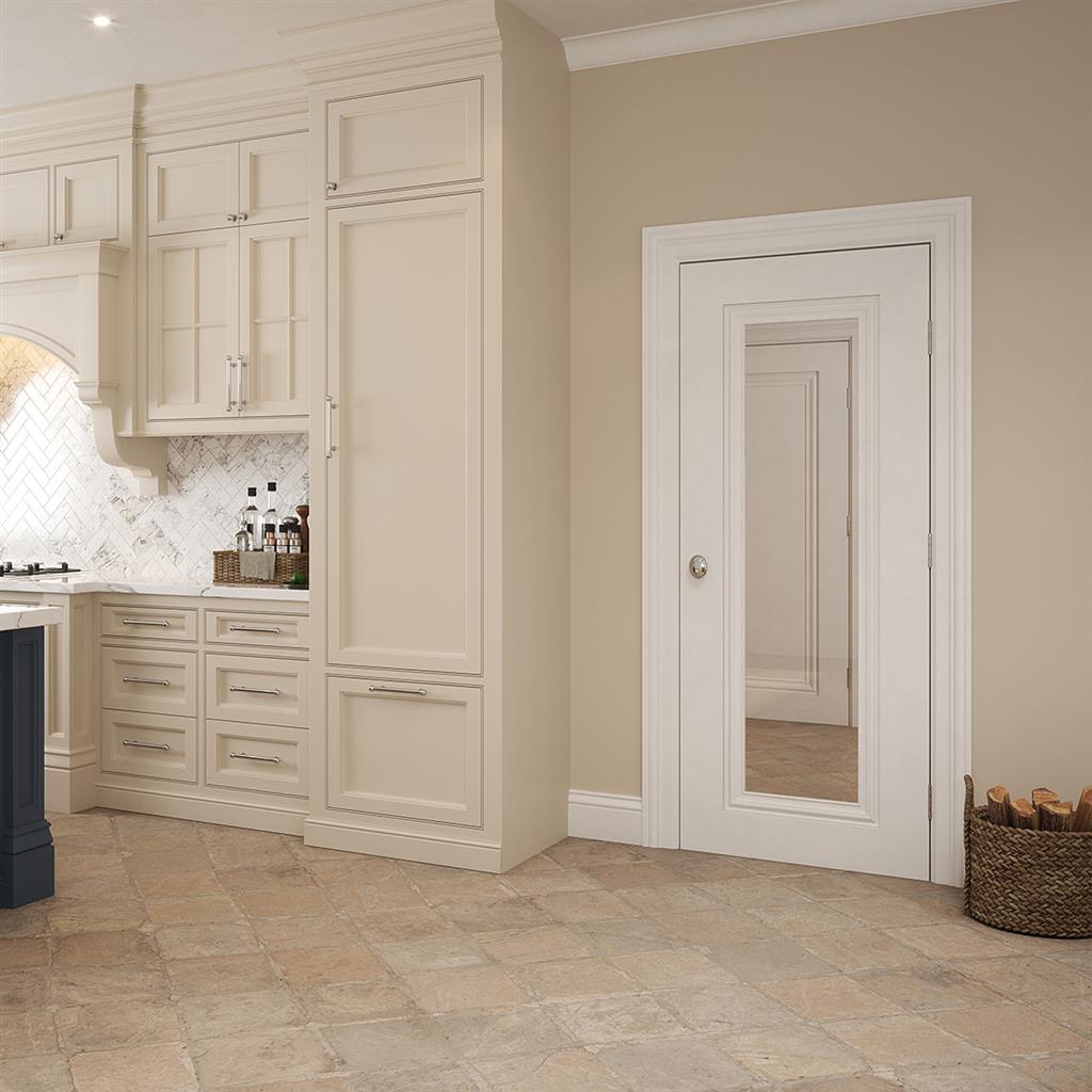 CHARLESTON 1P CLEAR GLASS WHITE PRIMED DOOR 80x32