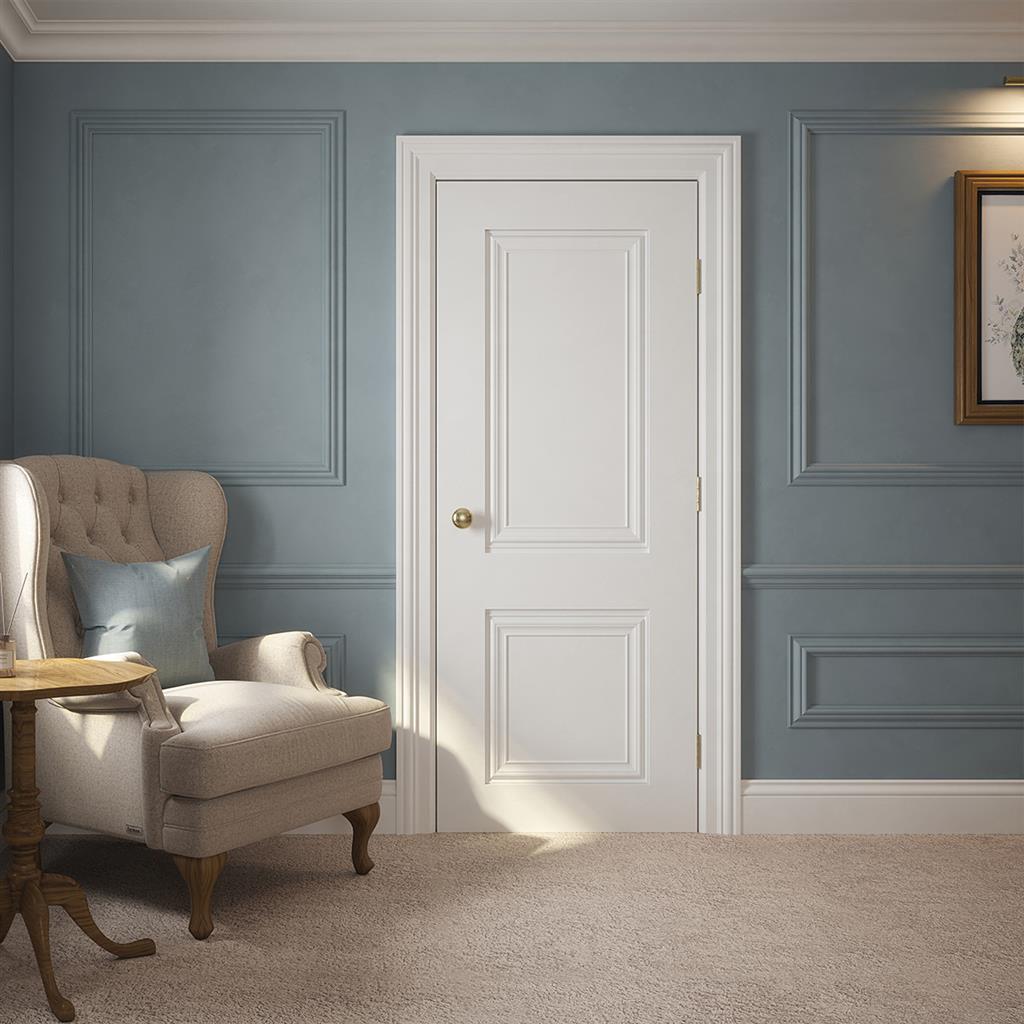 CAROLINA 2 PANEL WHITE PRIMED DOOR 80x32