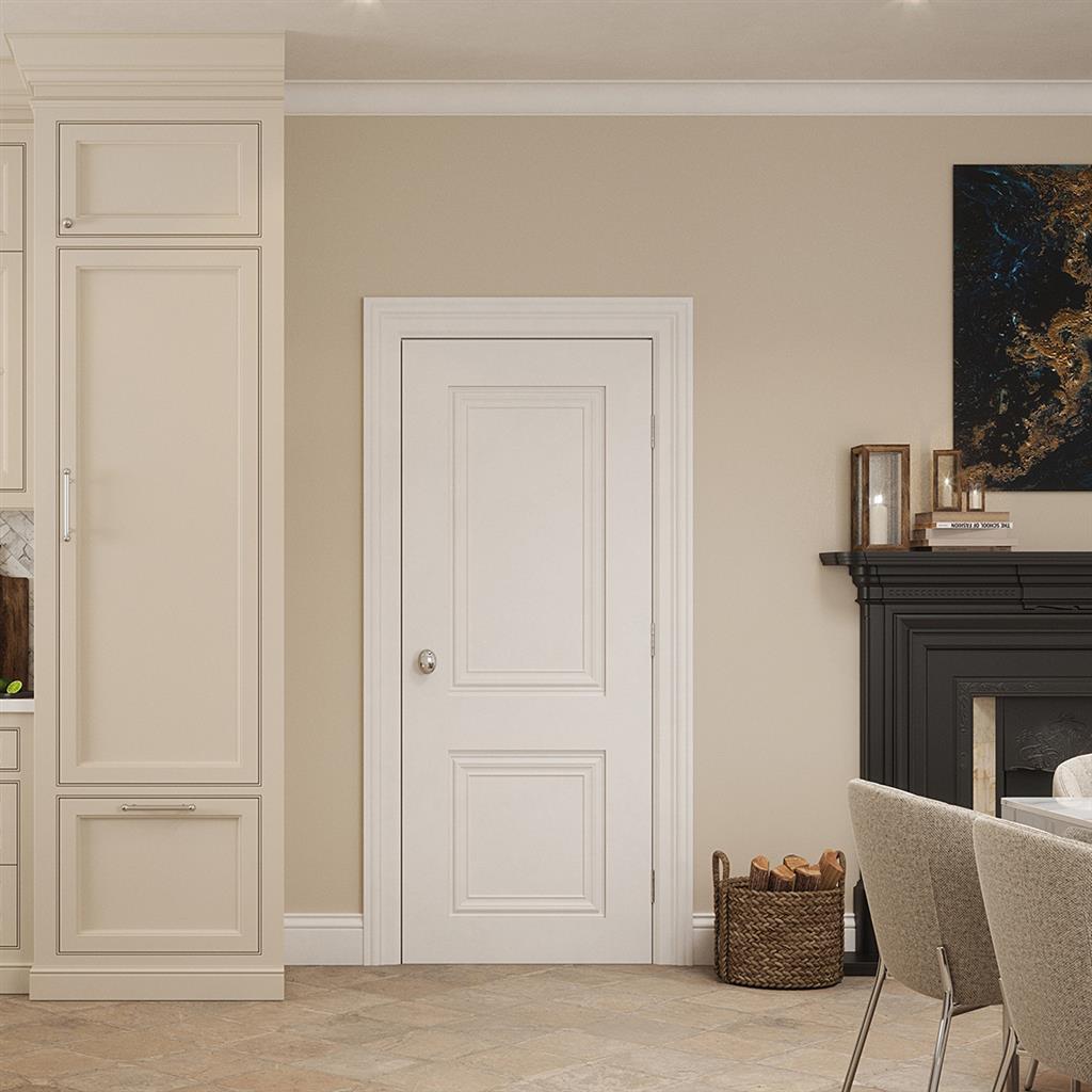 CAROLINA 2 PANEL WHITE PRIMED DOOR 80x32