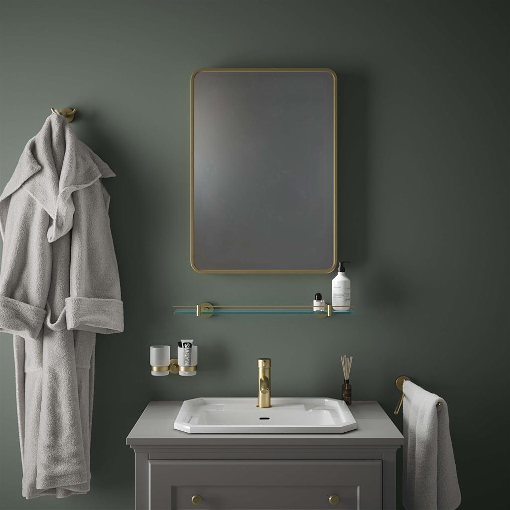 TEMA PORTO FRAMED RECTANGULAR MIRROR 70X50 GOLD