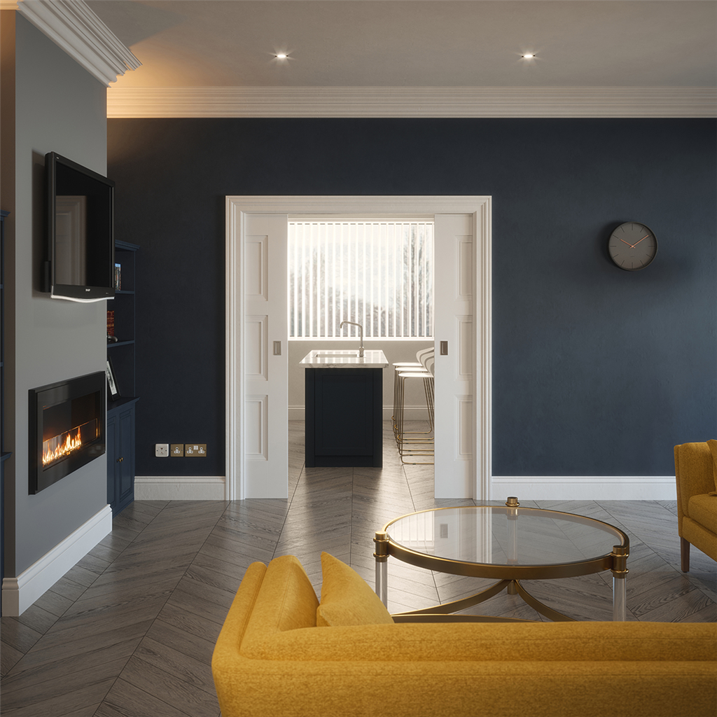 FRANKLIN WHITE PRIMED 3 PANEL DOOR 80X34