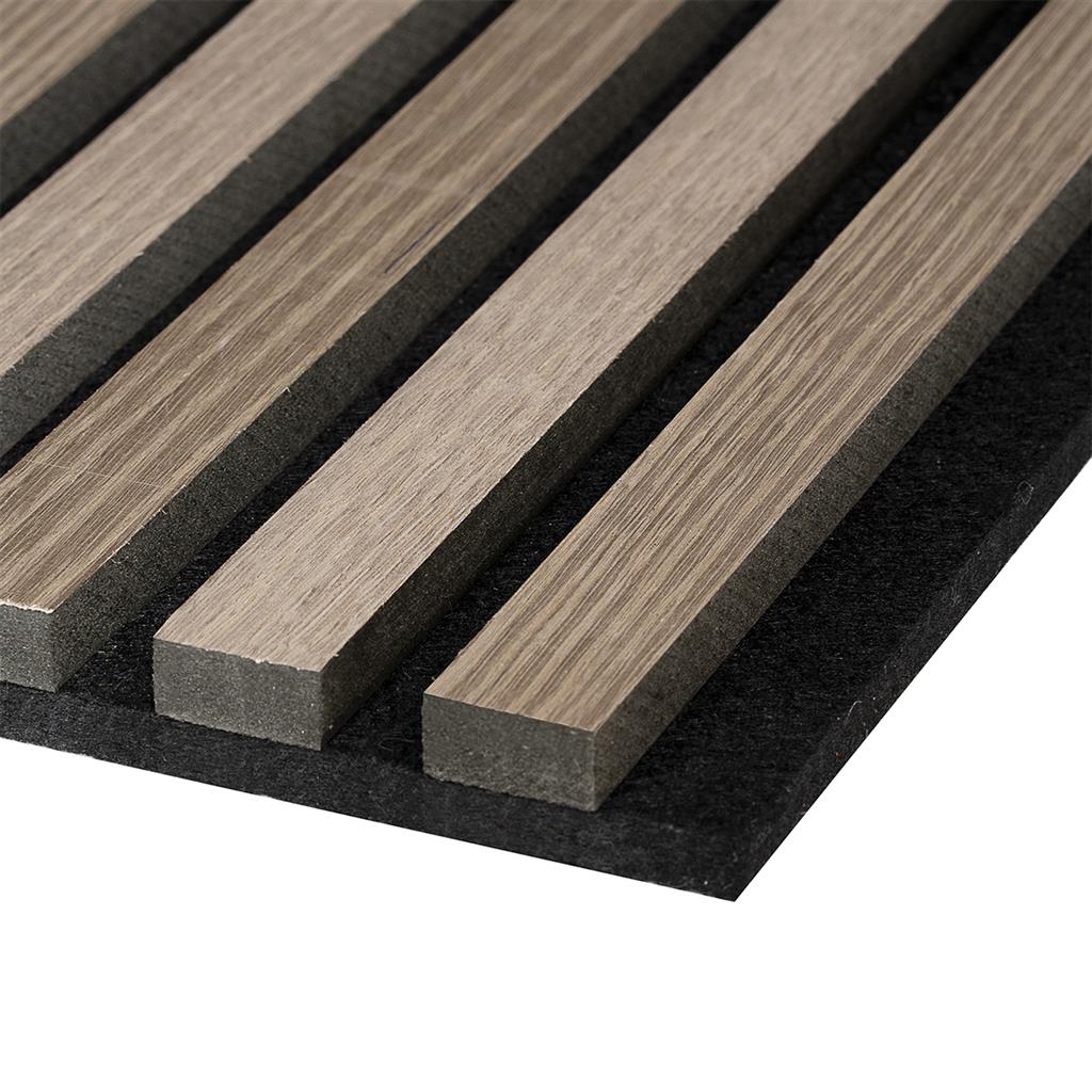 FT BASIC ACOUSTIC PANEL 2.44m605x22mm GREY OAK