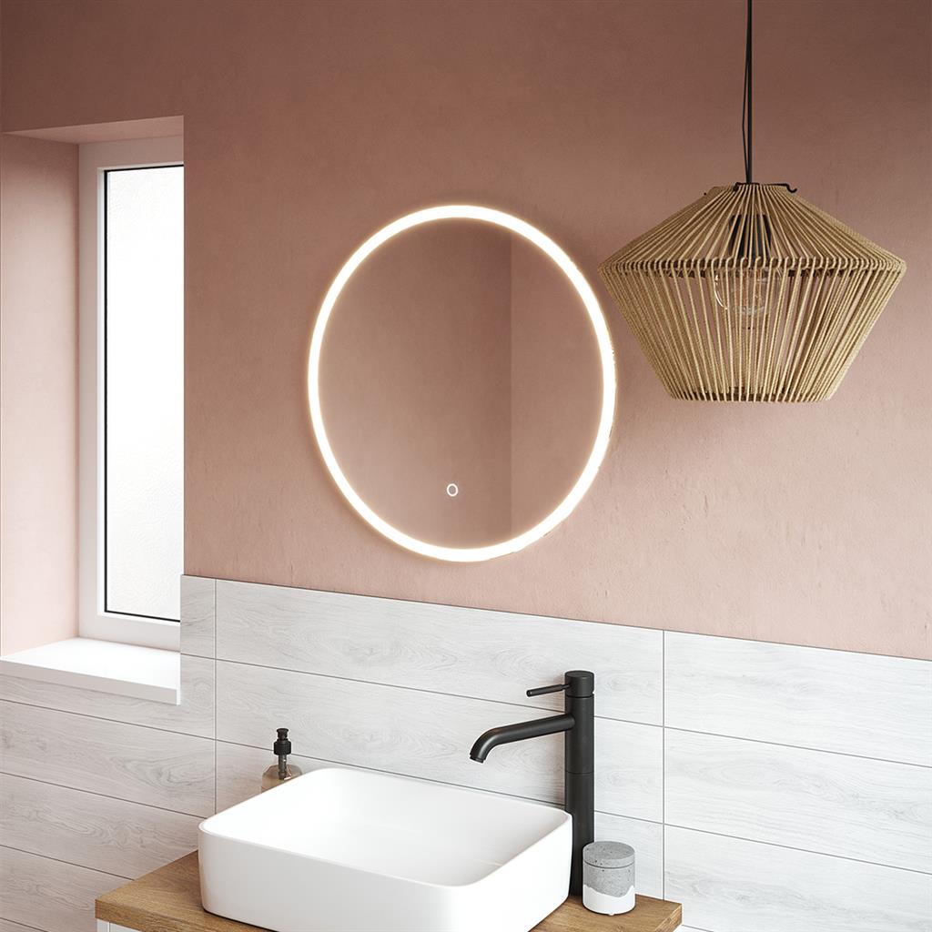 TEMA ARVO IP44 LED ROUND MIRROR 60CM DEMIST MED 