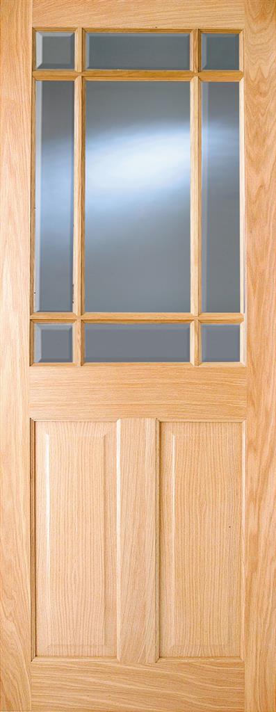 ADDISON AUSTEN PF OAK 2P 9-LITE GLAZED DOOR 80x32