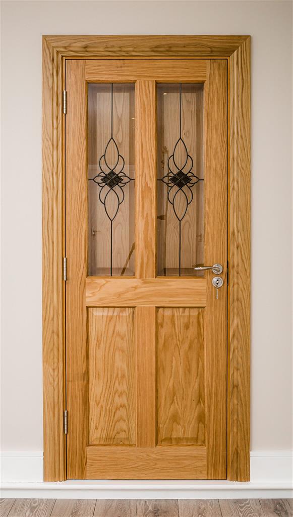 ADDISON PF 4P OAK DOOR GATSBY GLASS 78X30