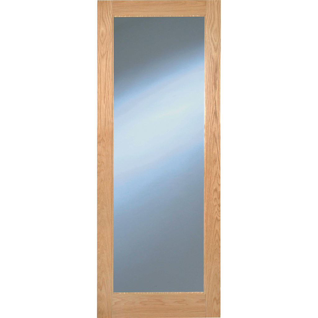 RUSHMORE CLEAR GLAZED OAK DOOR PRE-FIN 80X34