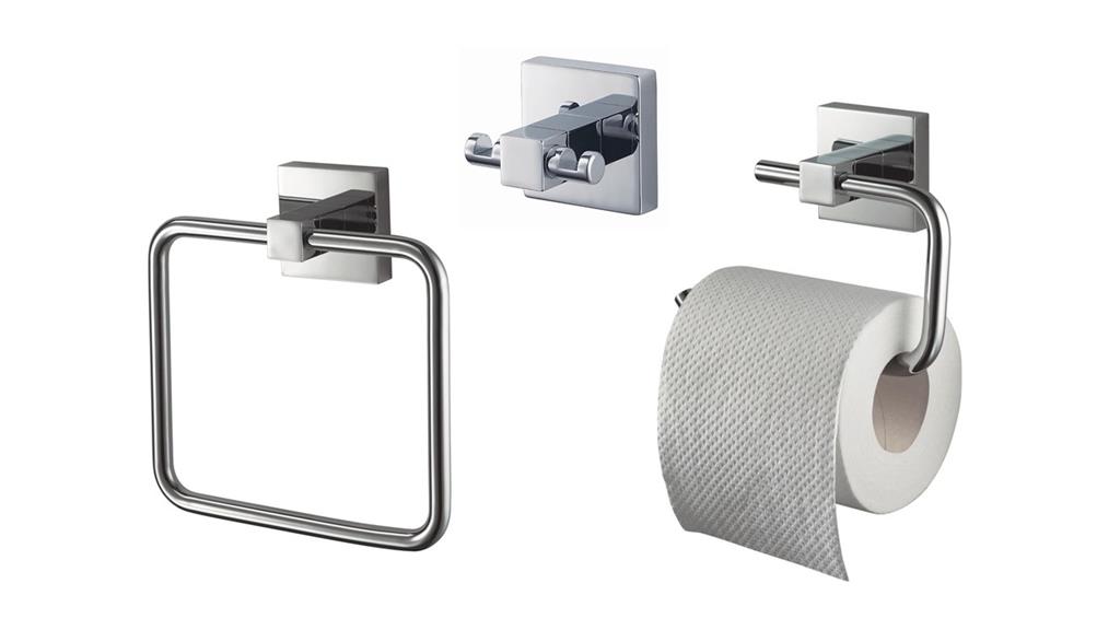 MEZZO 3 PIECE SET (Hook,Roll holder,Towel Ring)