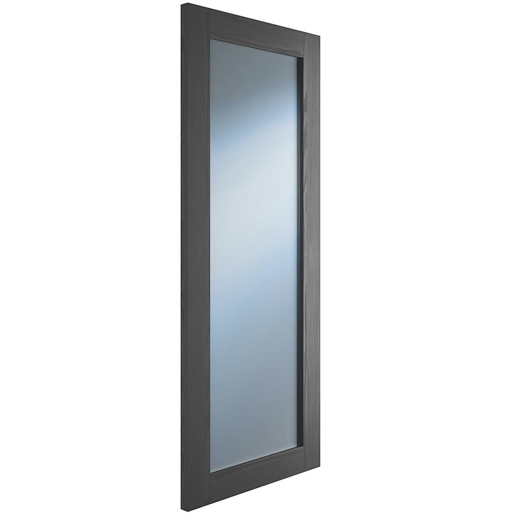 NOLITA GREY CLEAR GLASS PRE-FINISHED DOOR 80x32