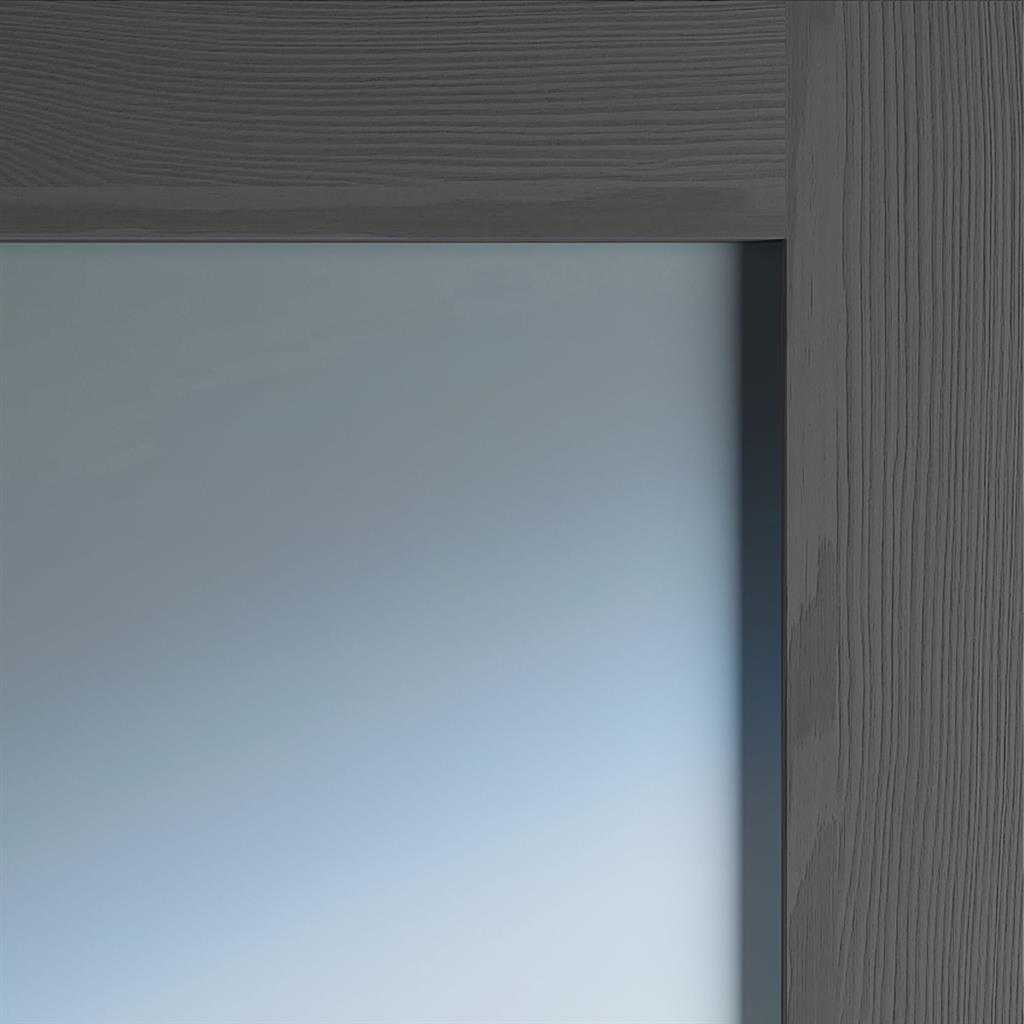 NOLITA GREY CLEAR GLASS PRE-FINISHED DOOR 80x32