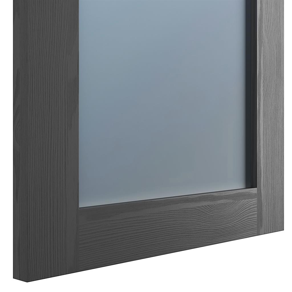 NOLITA GREY CLEAR GLASS PRE-FINISHED DOOR 80x32