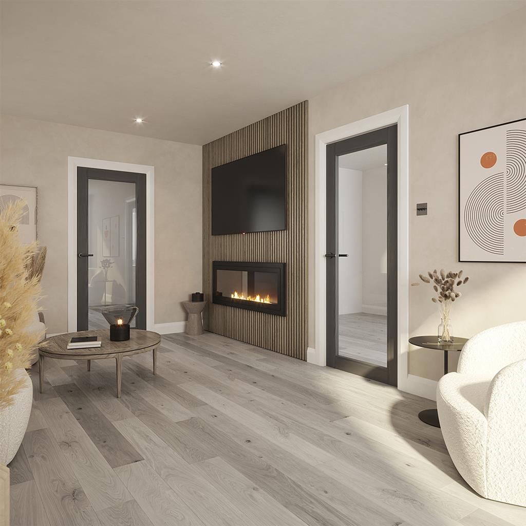 NOLITA GREY CLEAR GLASS PRE-FINISHED DOOR 80x32