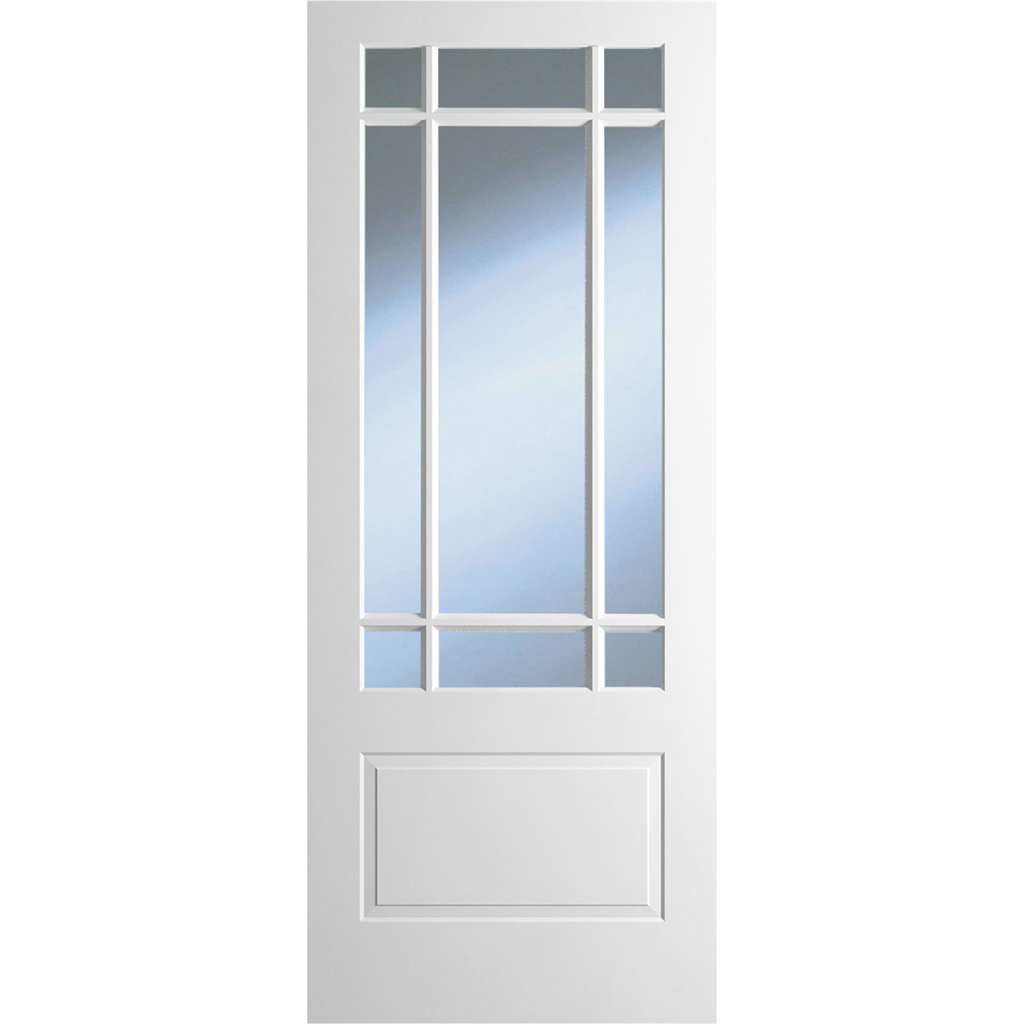 DOVER  TEMPLAR 1P/9L GLZ WHITE PRM DOOR 80x32