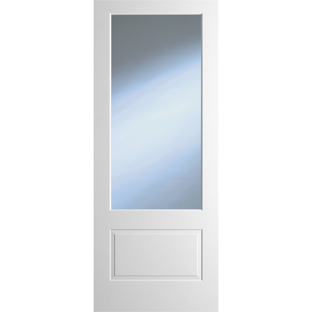 DOVER 1P/1L CLEAR GLAZED WHITE PRM DOOR 80x32
