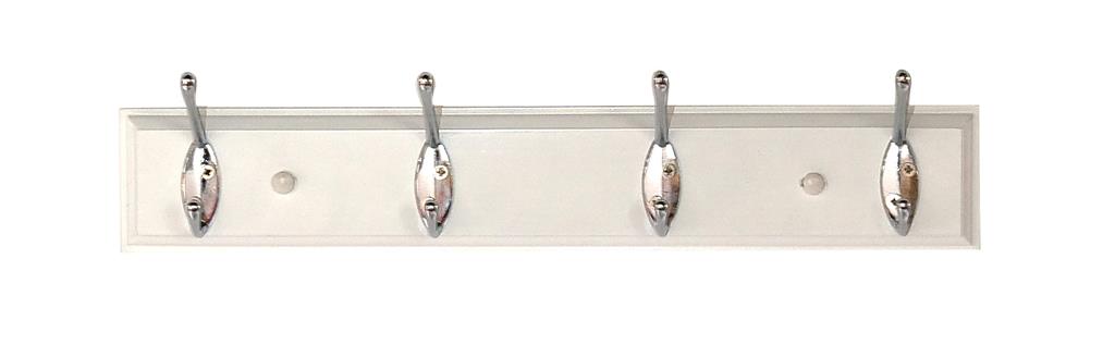 TEMA  COAT HOOK 4 PIN WHITE