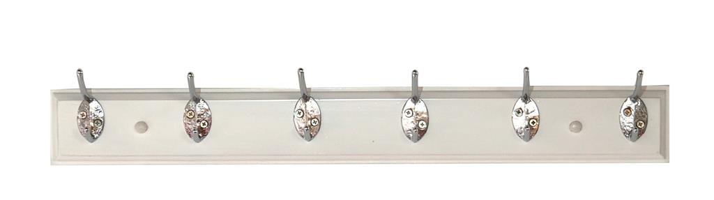 TEMA  COAT HOOK 6 PIN WHITE