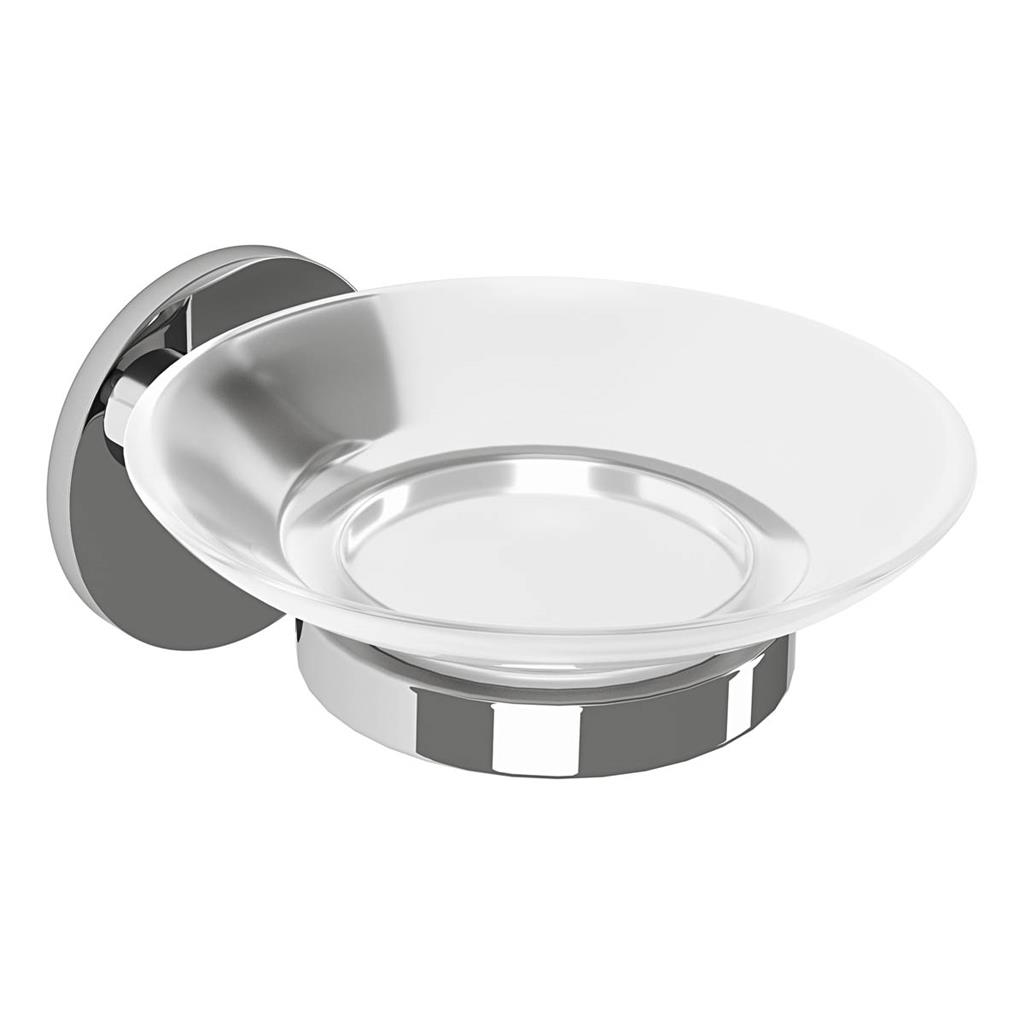 TEMA MALMO CHROME SOAP DISH & GLASS DISH
