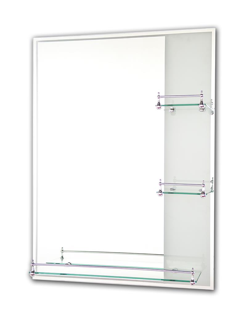TEMA ETCHED MIRROR RECTANGLE 80X60CM w 3 SHELVES