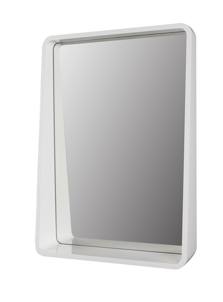 TEMA SICILY WHITE FRAMED SHELF MIRROR 70X50