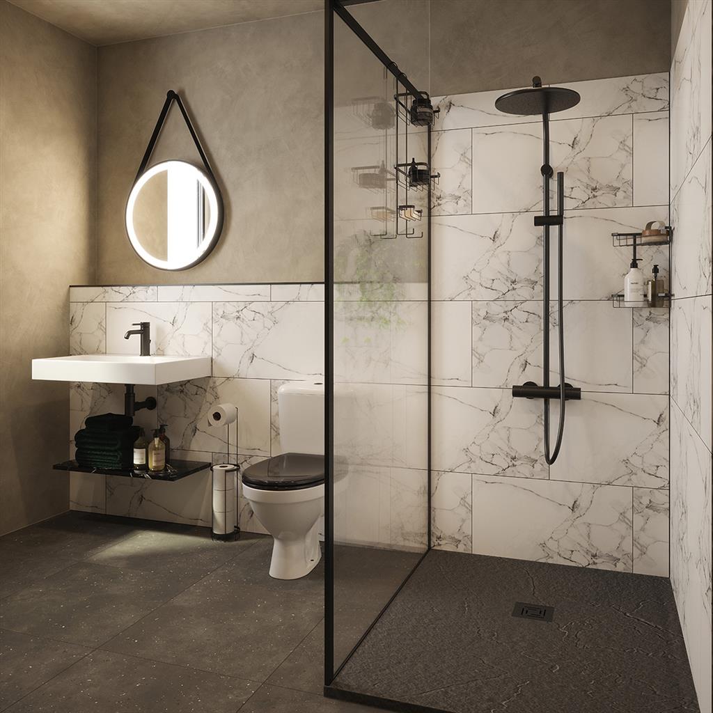 TEMA WIRE 2 TIER SHOWER BASKET BLACK