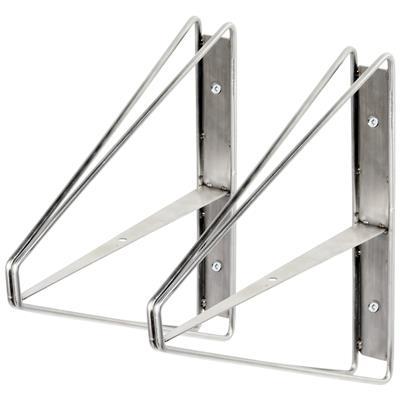 D LINE BRKTS DBL HIGH S/2 S/STEEL 24X26,5CM X 4PRS