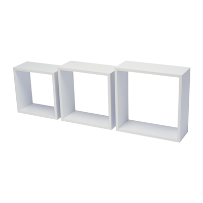 DURALINE TRIPLE CUBE 30CM, 27CM, 24CM WHITE x 3pcs