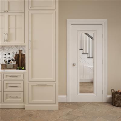 CHARLESTON 1P CLEAR GLASS WHITE PRIMED DOOR 78x28