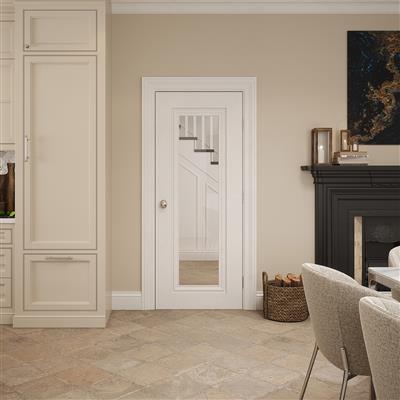 CHARLESTON 1P CLEAR GLASS WHITE PRIMED DOOR 78x30