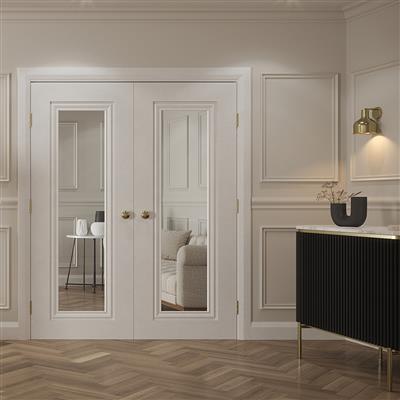 CHARLESTON 1P CLEAR GLASS WHITE PRIMED DOOR 80x32