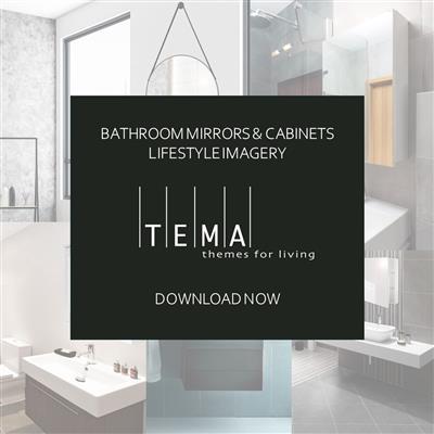 Tema Bathroom Mirror & Cabinet Lifestyle Imagery