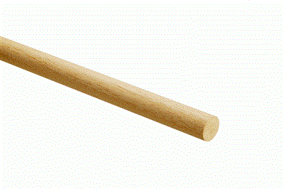 MDRDW1 LIGHT HARDWOOD DOWEL 6MMx2.4Mx30 LGTHS