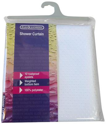 EUROSHOWERS CURTAIN WHITE DIAMOND 180X180 POLYBAG