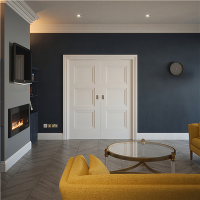 FRANKLIN WHITE PRIMED 3 PANEL DOOR 80X32