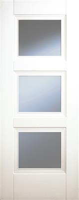 FRANKLIN WHITE PRIMED 3P CLEAR GLZ DOOR 80X32X42mm