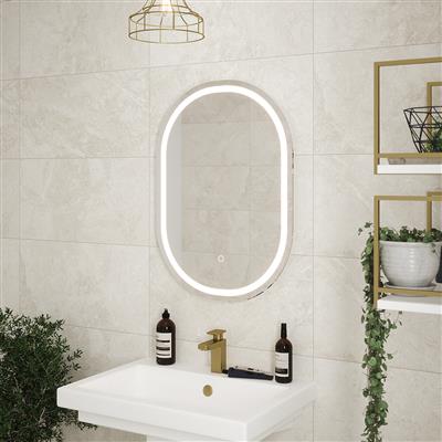 TEMA IDRO IP44 LED PILL SHAPE MIRROR 70X50 DEMIST