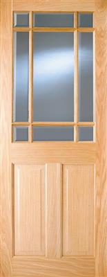 ADDISON AUSTEN PF OAK 2P 9-LITE GLAZED DOOR 80x32