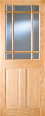 ADDISON AUSTEN PF OAK 2P 9-LITE GLAZED DOOR 80x32