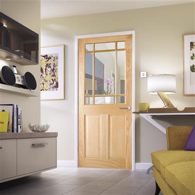 ADDISON AUSTEN PF OAK 2P 9-LITE GLAZED DOOR 80x32