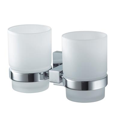 N403008-HACEKA MEZZO DOUBLE TUMBLER HOLDER CHROME