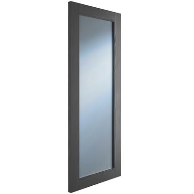 NOLITA GREY CLEAR GLASS PRE-FINISHED DOOR 80x32