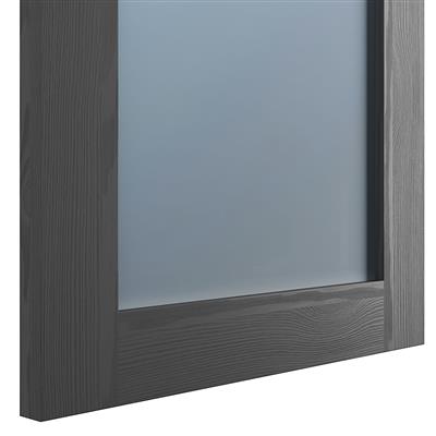 NOLITA GREY CLEAR GLASS PRE-FINISHED DOOR 80x32