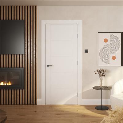 ORLANDO GROOVED WHITE PRIMED DOOR 80x32