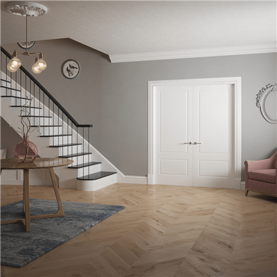 DOVER 2 PANEL WHITE PRIMED DOOR 80x32