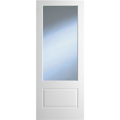 DOVER 1P/1L CLEAR GLAZED WHITE PRM DOOR 80x32