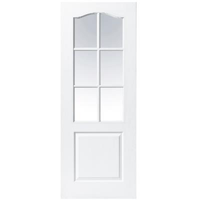 MARSEILLE PRIMED WHITE 6 LITE ARCHED DOOR 78x30x42