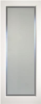 KENMORE WHITE PRIMED ETCH GLASS CLEAR BORDER 80X34