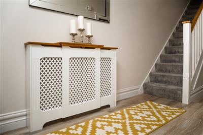 TEMA CLASSIC ADJ RAD COVER 2TONE WHITE&OAK MEDIUM