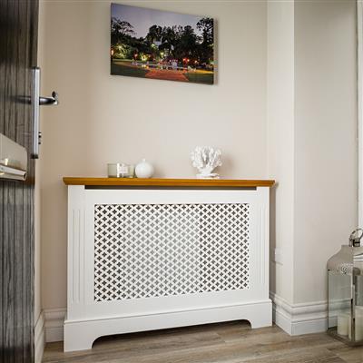 TEMA GEORGIAN RAD CAB 2 TONE WHITE & OAK MEDIUM